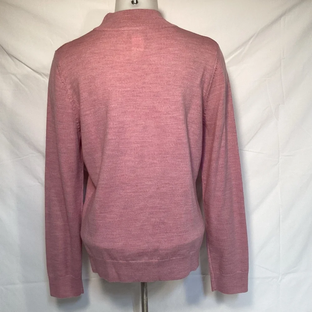 Pendleton Mauve Pink Floral Mock Turtleneck Sweater Women’s Size Medium - Picture 5 of 11